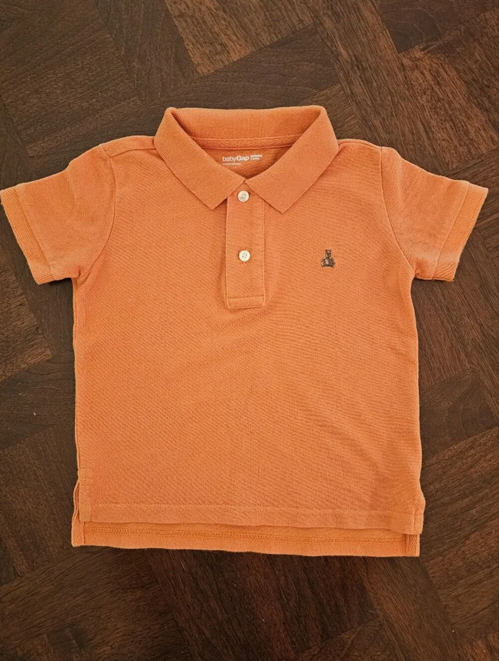 BabyGap Toddler Boy Orange Pique Polo Shirt Size 2T VGUC